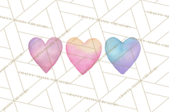 Watercolor Love Accents Clipart, Hearts, Envelopes Png Product Image 4
