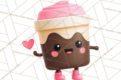 Valentine Kawaii Candies, Heart Sweets Clipart, Cute Candy Product Image 5