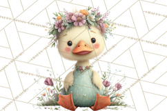 Whimsical Easter Animal Clipart, Printable PNG, Cute Bunny Product Image 5