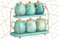 Mid Century Modern Kitchen Clipart, Retro Modern Kitchen Png Product Image 5