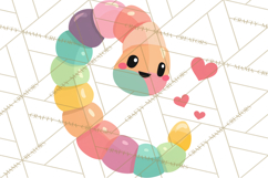 Valentine Kawaii Candies, Heart Sweets Clipart, Cute Candy Product Image 2