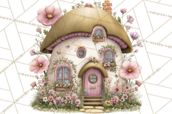 Enchanted Fairy Cottages Clipart PNG, Pastel Woodland Product Image 2