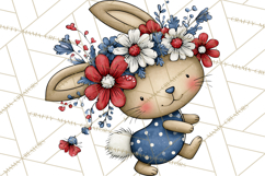 Patriotic Animals Clipart, Whimsical Red White Blue American Product Image 4