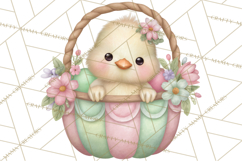 Easter Baby Animals in Baskets Clipart, Cute Lambs Png Product Image 4