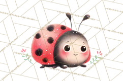Spring Insects Clipart PNG, Cute Baby Bugs Watercolor Png Product Image 3