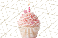 Birthday Cupcakes PNG, Colorful Cupcake Clipart, Sprinkles Product Image 3