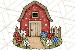 Patriotic Farm Animals Clipart, Whimsical Red White Blue Product Image 4