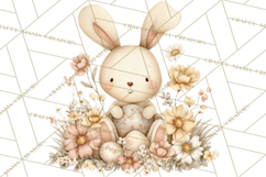 Vintage Easter Bunny Clipart PNG, Easter Bunny Printable Product Image 4