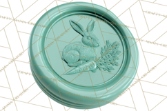 Easter Wax Seal Clipart, Bunny Chick Egg Floral Heart PNG Product Image 5