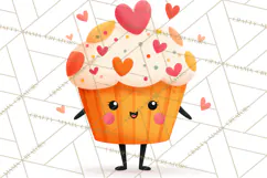 Valentine Kawaii Candies, Heart Sweets Clipart, Cute Candy Product Image 5