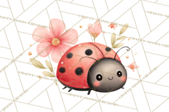 Spring Insects Clipart PNG, Cute Baby Bugs Watercolor Png Product Image 5