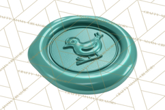 Easter Wax Seal Clipart, Bunny Chick Egg Floral Heart PNG Product Image 2