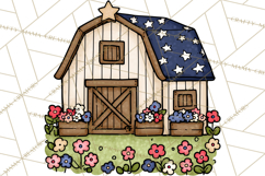Patriotic Farm Animals Clipart, Whimsical Red White Blue Product Image 2