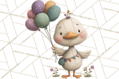 Whimsical Easter Animal Clipart, Printable PNG, Cute Bunny Product Image 2