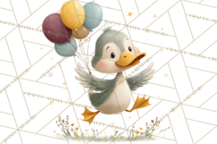 Whimsical Easter Animal Clipart, Printable PNG, Cute Bunny Product Image 4