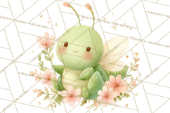 Spring Insects Clipart PNG, Cute Baby Bugs Watercolor Png Product Image 5