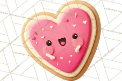 Valentine Kawaii Candies, Heart Sweets Clipart, Cute Candy Product Image 5