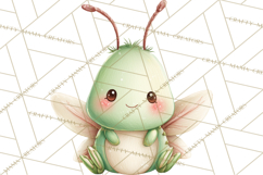 Spring Insects Clipart PNG, Cute Baby Bugs Watercolor Png Product Image 2