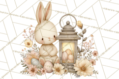 Vintage Easter Bunny Clipart PNG, Easter Bunny Printable Product Image 2