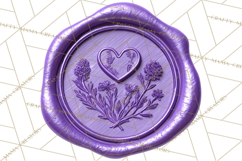 Easter Wax Seal Clipart, Bunny Chick Egg Floral Heart PNG Product Image 2