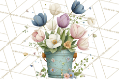 Spring Farmer’s Market Minis Clipart, Rustic Spring Png Product Image 2