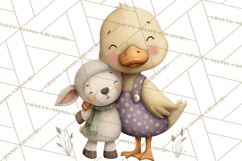 Whimsical Easter Animal Clipart, Printable PNG, Cute Bunny Product Image 2