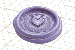 Easter Wax Seal Clipart, Bunny Chick Egg Floral Heart PNG Product Image 3