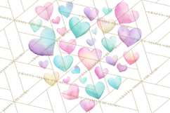 Watercolor Love Accents Clipart, Hearts, Envelopes Png Product Image 3