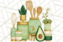 Mid Century Modern Kitchen Clipart, Retro Modern Kitchen Png Product Image 3