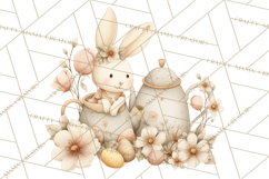 Vintage Easter Bunny Clipart PNG, Easter Bunny Printable Product Image 3