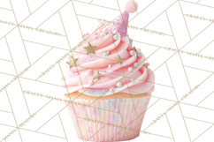 Birthday Cupcakes PNG, Colorful Cupcake Clipart, Sprinkles Product Image 3