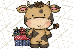 Patriotic Farm Animals Clipart, Whimsical Red White Blue Product Image 3