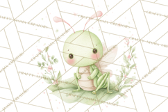 Spring Insects Clipart PNG, Cute Baby Bugs Watercolor Png Product Image 3