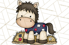 Patriotic Farm Animals Clipart, Whimsical Red White Blue Product Image 4