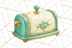 Mid Century Modern Kitchen Clipart, Retro Modern Kitchen Png Product Image 4