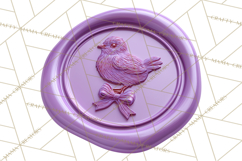 Easter Wax Seal Clipart, Bunny Chick Egg Floral Heart PNG Product Image 4