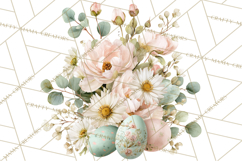 Easter Floral Clipart, Watercolor Spring Flowers Png Product Image 5