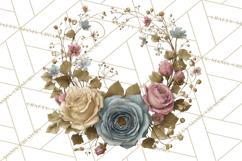 Blooming Letters Clipart, Floral Alphabet Clip Art PNG Product Image 5