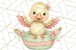 Easter Baby Animals in Baskets Clipart, Cute Lambs Png Product Image 5
