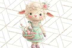 Whimsical Easter Characters Clipart PNG, Cute Mint Png Product Image 5