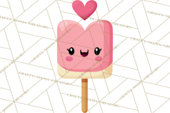 Valentine Kawaii Candies, Heart Sweets Clipart, Cute Candy Product Image 5