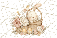 Vintage Easter Bunny Clipart PNG, Easter Bunny Printable Product Image 5