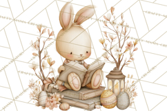 Vintage Easter Bunny Clipart PNG, Easter Bunny Printable Product Image 2