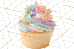Birthday Cupcakes PNG, Colorful Cupcake Clipart, Sprinkles Product Image 3