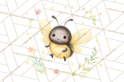 Spring Insects Clipart PNG, Cute Baby Bugs Watercolor Png Product Image 3