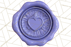 Easter Wax Seal Clipart, Bunny Chick Egg Floral Heart PNG Product Image 3