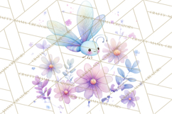 Spring Insects Clipart PNG, Cute Baby Bugs Watercolor Png Product Image 4