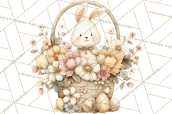Vintage Easter Bunny Clipart PNG, Easter Bunny Printable Product Image 4