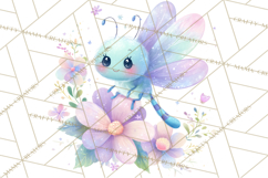 Spring Insects Clipart PNG, Cute Baby Bugs Watercolor Png Product Image 5