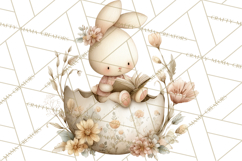 Vintage Easter Bunny Clipart PNG, Easter Bunny Printable Product Image 5